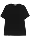 Helmut Lang Short-sleeve T-shirt With Embossed Logo In Black