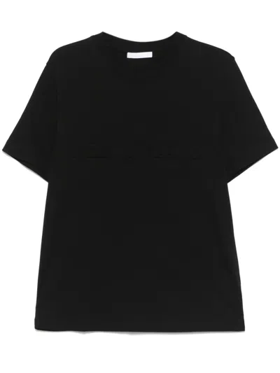 Helmut Lang Logo-embossed T-shirt In Black
