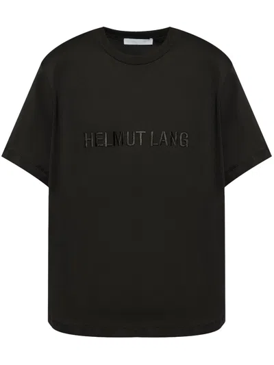 HELMUT LANG LOGO EMBROIDERED COTTON T-SHIRT