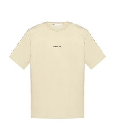 Helmut Lang Logo-embroidered Cotton T-shirt In Nude
