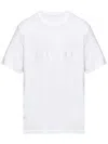 Helmut Lang Logo-embroidered Cotton T-shirt In White