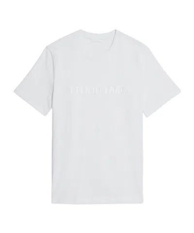 Helmut Lang Logo-embroidered Cotton T-shirt In White