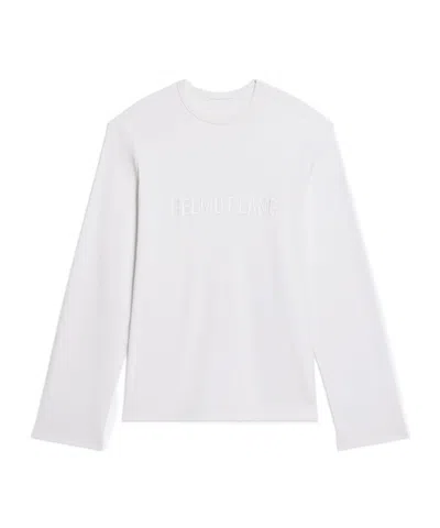 HELMUT LANG HELMUT LANG LOGO-EMBROIDERED LONG-SLEEVED T-SHIRT