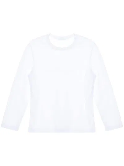 Helmut Lang Logo-embroidered T-shirt In 白色
