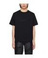 Helmut Lang Relaxed Fit Crew Neck T-shirt With Embossed Logo In Black