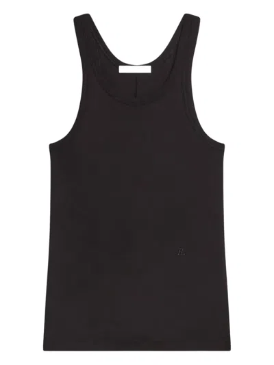 Helmut Lang Logo-embroidered Tank Top In Black