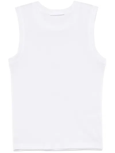 Helmut Lang Logo-embroidered Tank Top In White