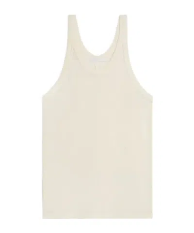 Helmut Lang Logo Embroidered Top In White