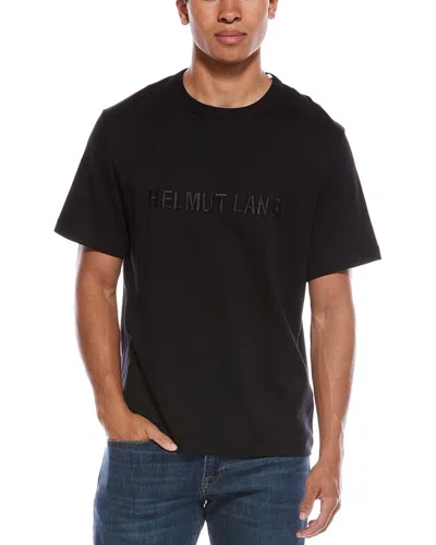 Helmut Lang Logo Heavy Knit T-shirt In Black