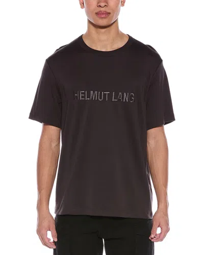 Helmut Lang Logo-embroidered T-shirt In Brown
