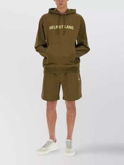 Helmut Lang Logo Hooded Sweatshirt Kangaroo Pocket