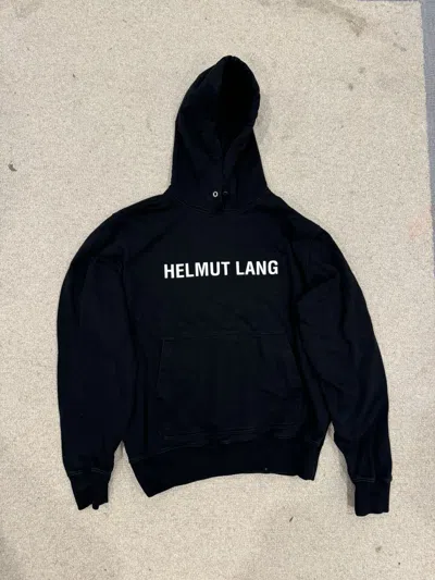 Pre-owned Helmut Lang “” Logo Hoodie In Black