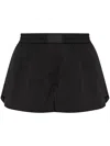 Helmut Lang Elastic Waist Shorts In Black