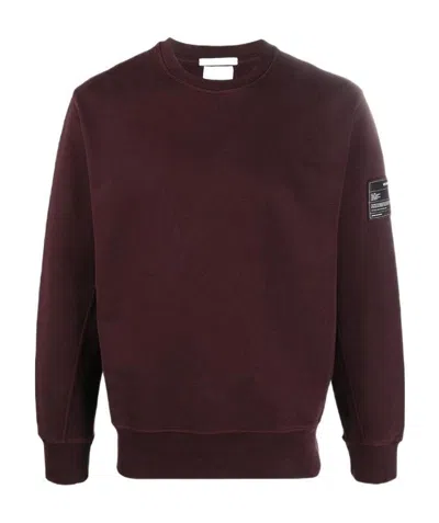Helmut Lang Logo-patch Sweatshirt In Burgundy