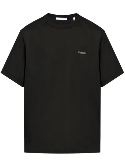 Helmut Lang Logo Plaque Cotton T-shirt In Black