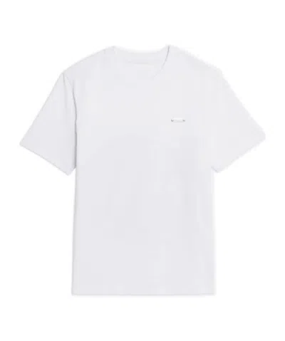 Helmut Lang Logo Plaque Cotton T-shirt In White