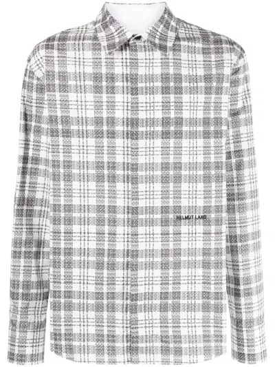 Helmut Lang Logo-print Cotton Shirt In Weiss