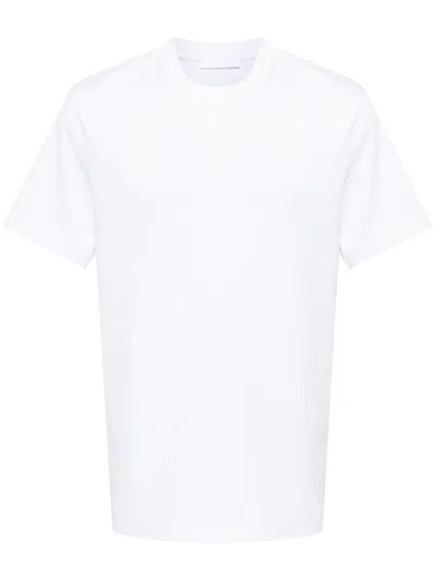 HELMUT LANG WHITE LOGO-PRINT COTTON T-SHIRT