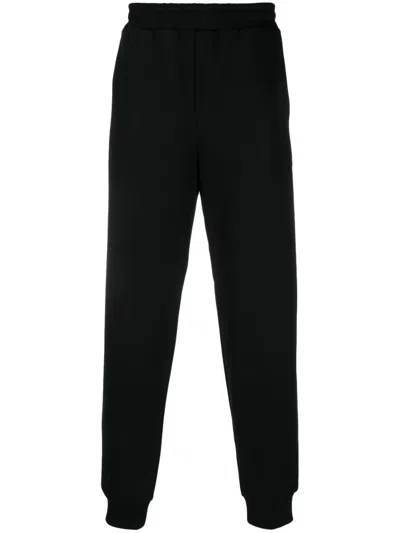 Helmut Lang Logo-embroidered Cotton Track Pants In Black