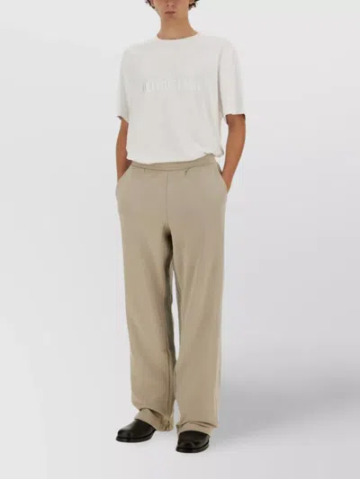 Helmut Lang Logo Print Crew Neck T-shirt With Short Sleeves