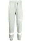 Helmut Lang Logo-print Elasticated-waistband Sweatpants In Grün