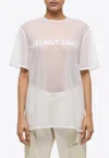 Helmut Lang Logo Crew Neck Slim Fit T-shirt In White