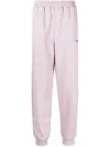 Helmut Lang Tapered-jogginghose Mit Logo In Purple