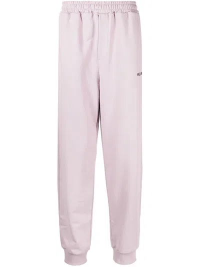 Helmut Lang Tapered-jogginghose Mit Logo In Purple
