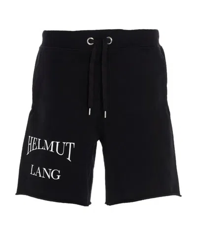Helmut Lang Logo-print Track Shorts In Black