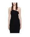 Helmut Lang Black One-shoulder Tank Top In Black