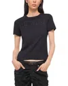 Helmut Lang Logo Embroidered Crew Neck Short Sleeve Top