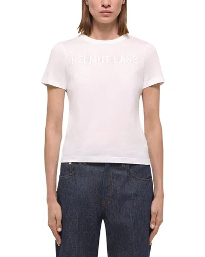 Helmut Lang Logo Slim Tee In White