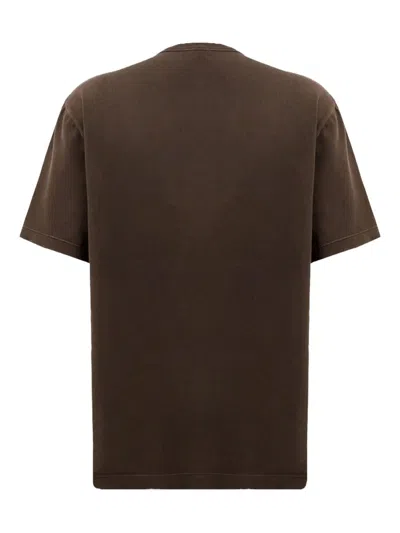 Helmut Lang Logo T-shirt In Brown