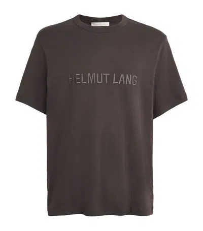 Helmut Lang Man T-shirt Dark Brown Size S Cotton