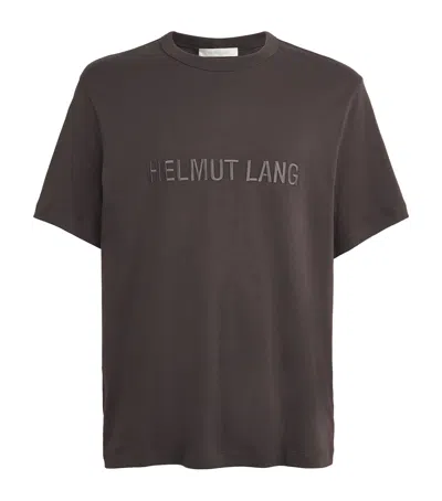 Helmut Lang Man T-shirt Dark Brown Size S Cotton