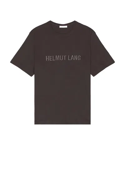 Helmut Lang Logo T-shirt In Espresso
