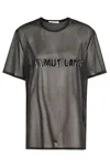 Helmut Lang Black Sheer T-shirt In Black