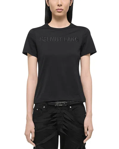 Helmut Lang Jersey Logo Tee In Black