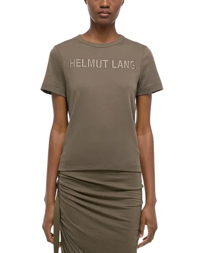 Helmut Lang Slim Logo Tee In Olive