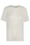 Helmut Lang Logo Crew Neck Slim Fit T-shirt In White
