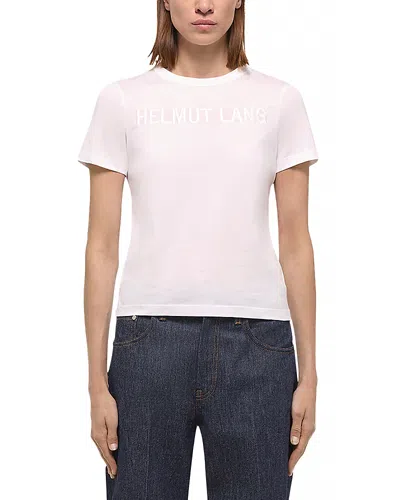 Helmut Lang Slim Short-sleeve Logo Tee In White