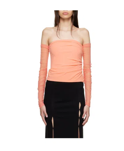 Helmut Lang Logo Tube Top In Pink