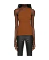 Helmut Lang Logo Vest In Brown