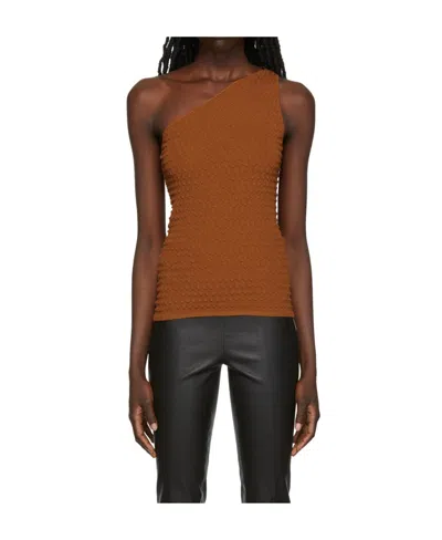 Helmut Lang Logo Vest In Brown