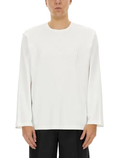 Helmut Lang Logo-print Cotton T-shirt In White