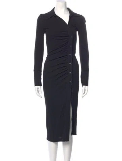 Pre-owned Helmut Lang Long Dress In Blue