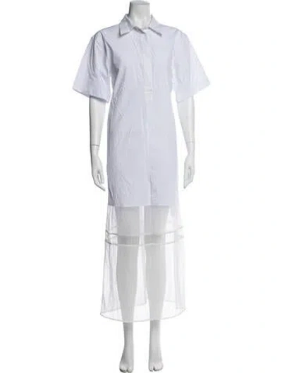 Pre-owned Helmut Lang Long Dress In White