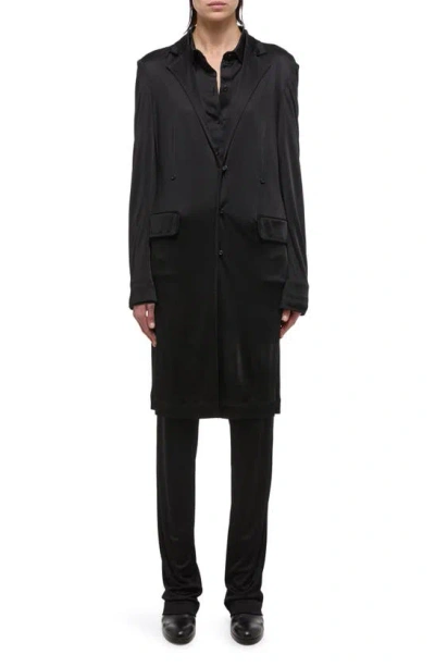 Helmut Lang Long Fluid Jacket In Black