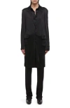 Helmut Lang Long Fluid Jacket In Blk