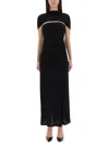 Helmut Lang Long "sash" Dress In Black